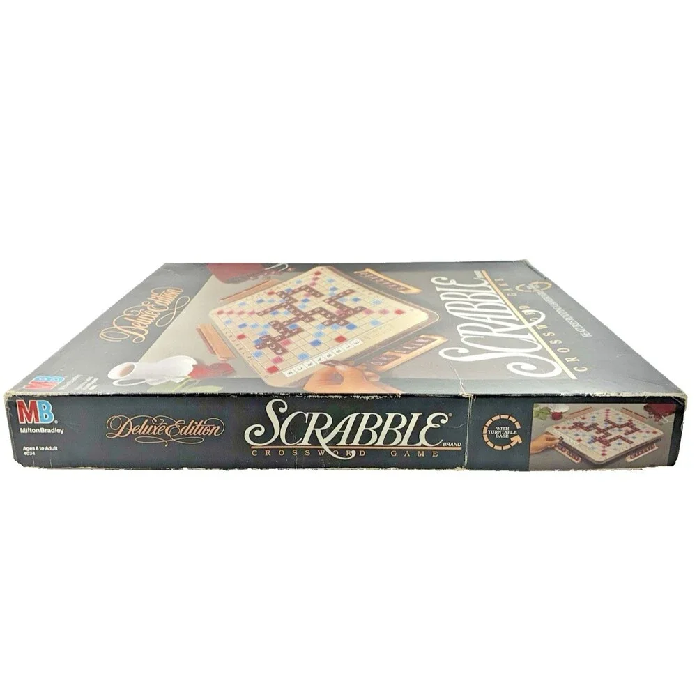 Scrabble Deluxe Edition Vintage 1989 Milton Bradley Board Game Complete
